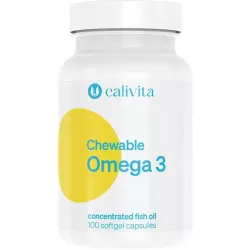 Chewable Omega 3 - 100 kapsułek do żucia/ssania o smaku cytrynowym